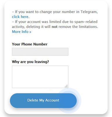 دلیل حذف اکانت تلگرام