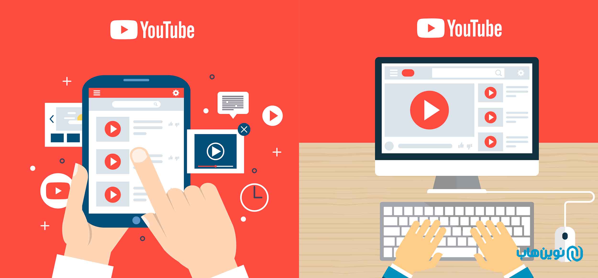 مقایسه آپلود از موبایل یا دسکتاپ